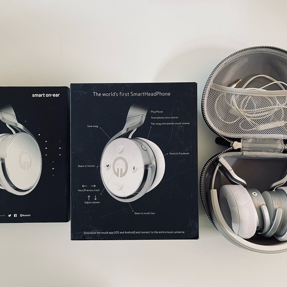 MUZIK OE-MZHP1-WHT on-ear headphones White - Picture 3 of 3